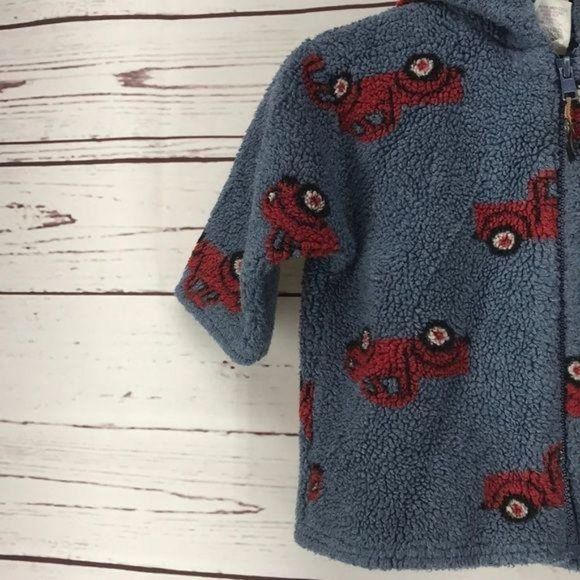 Hartstrings‎ Baby ZIP Up fleece Red Truck 12 months hooded Jacket - Picture 4 of 7